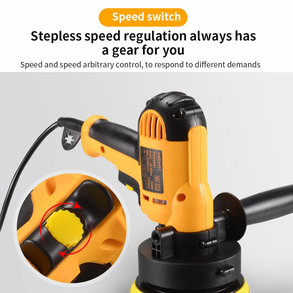 220V Electric Car Polisher Automatic Polishing Machine Adjustable Speed Sanding Waxing Tools High Precision Low Noise Adjustable