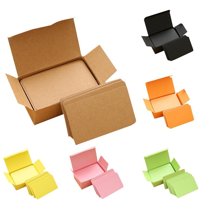 100 memory cards Blank DIY graffiti word cards net Small memo pad blocks Memorandum note Blank word cards