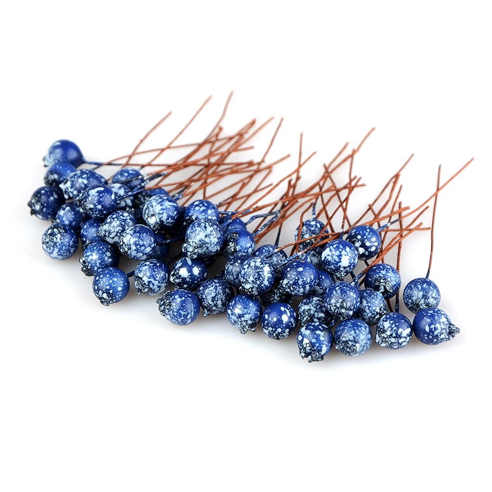 50Pcs Simulatie Caryopsis Blauw Berry Kunstmatige Plant Decor