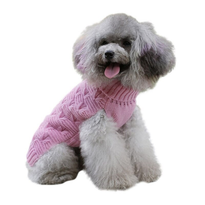 Warm Dog Sweater Cloth Winter Pet Knitted Clothes For Small Medium Dogs Chihuahua Yorkshire Outfits With Stereoscopic Pattern