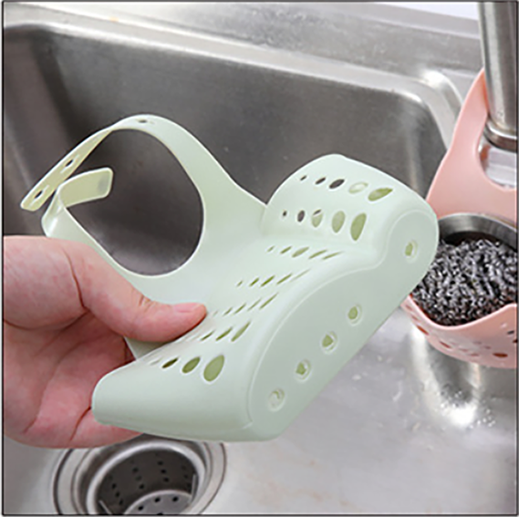Køkken tilbehør justerbar snap vask svamp opbevaringsstativ vask rack afløbsstativ sil dræning opbevaring kurv køkken gadget: 6