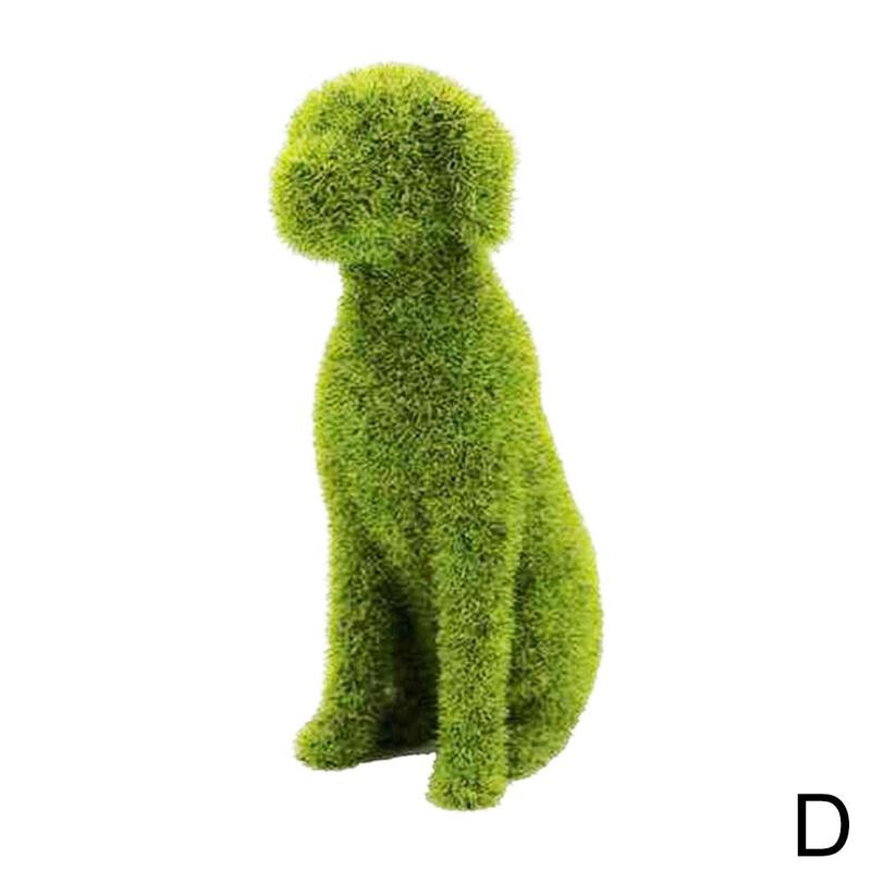Decorative Peeing Dog Topiary Flocking Dog Sculptures Statue Without Ever a Finger to Prune or Water Decorative Pet Garden Decor
