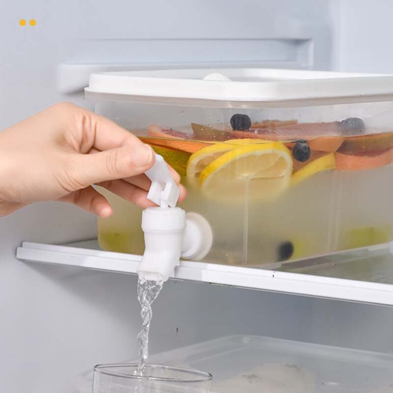 5.5L Rotatable Cold Water Kettle Household Beverage Distributor Fruit Teapot Cold Water Bucket Cold Water Kettle Drinking Set