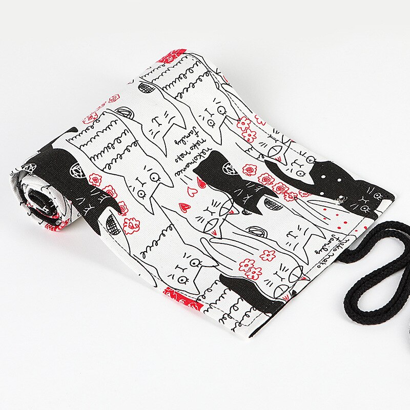 Kawaii pari kissarulla koulu penaali tytöille pojat penaali kankaalle iso 12/24/36/48/72 reikää kynäpussi iso laatikko setti