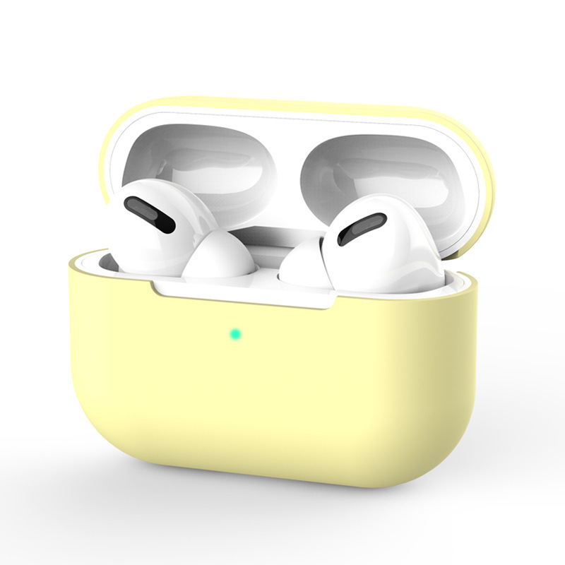 Silicone Case for Apple Airpods Pro Case Wireless Bluetooth Earphones Protective Cover for AirPods Pro 1st gen Shock-proof Case: Lvory