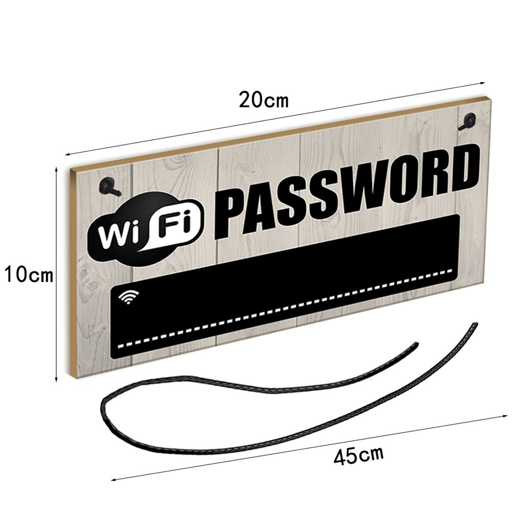 1pc Wooden WiFi Password Sign Chalkboard Hanging Plaques Coffee Bar Restaurant Accessories Home Party Decoration Sign