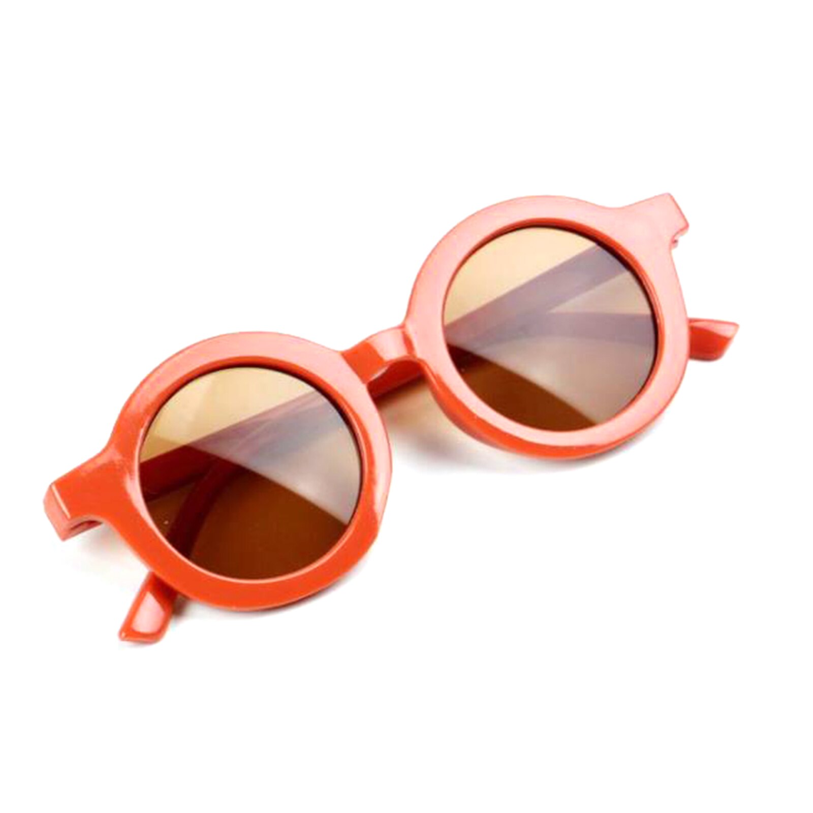 Kinderen Jongen Meisje Zonnebril Zuigeling Retro Leisure Uv400 Bescherming Eyewear Ultraviolet-Proof Ronde Bril Lenzenvloeistof Voor Kids