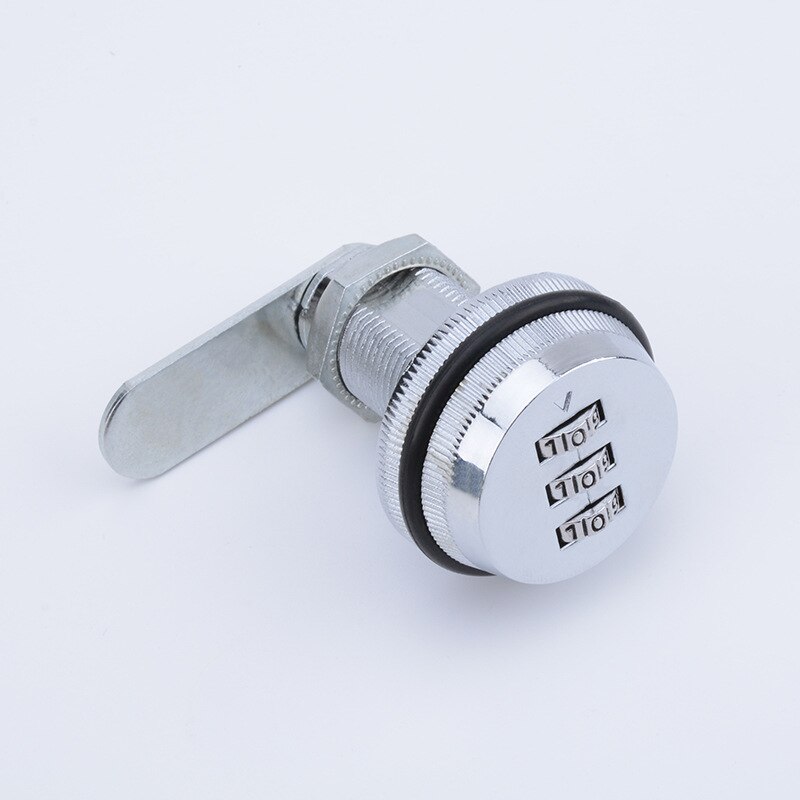 Safety lock combination lock polished chrome-zinc alloy coded password mailbox cabinet locker: silver 30mm
