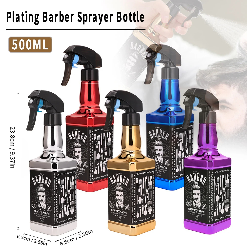Botella de Spray de corte de pelo para peluquería, atomizador continuo vacío, rociador de agua para salón de belleza, accesorios de peluquería, herramientas de peluquero, 500ML