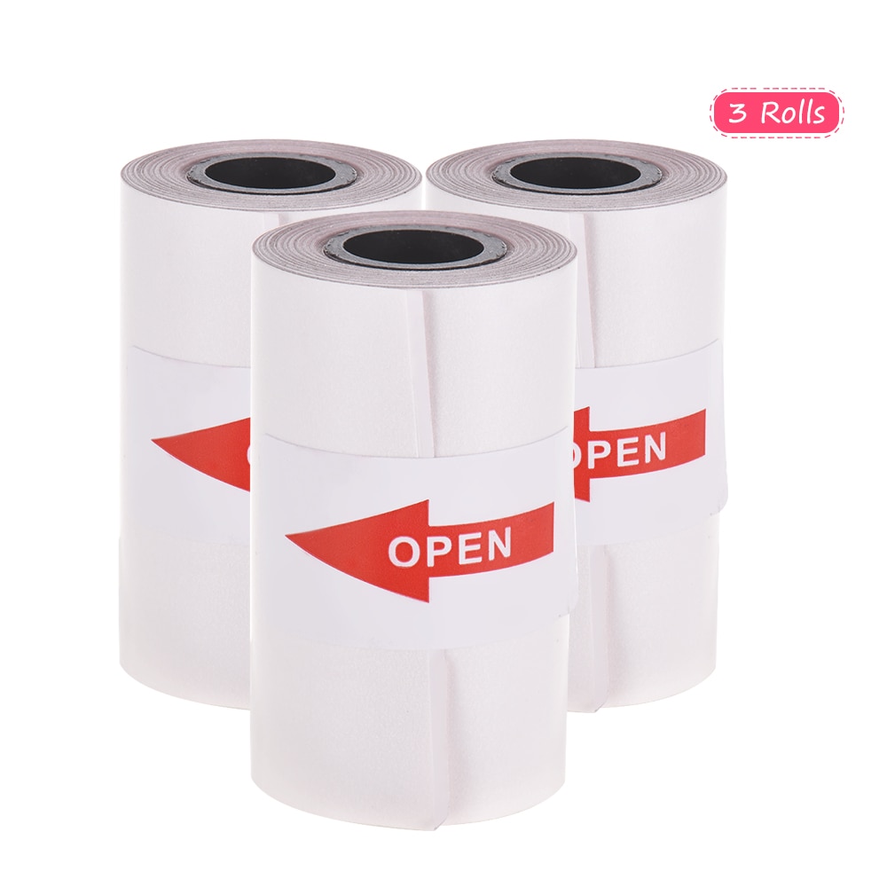 Printable Color Sticker Paper Roll Thermal Paper with Self-adhesive for PeriPage A6 Pocket Thermal Printer for PAPERANG P1/P2