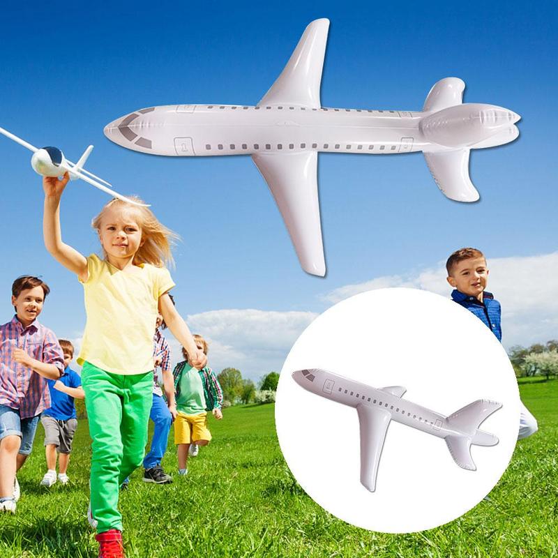 40/80/120 Inch PVC Inflatable Aircraft Airplane Flexible Durable Launch Airplane Toy Model Throwing Outdoor Children Hand G5T3