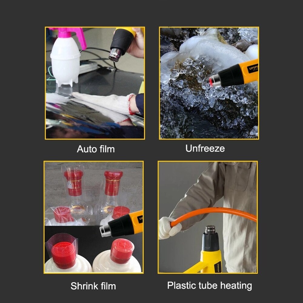 2000W Electric Air Gun Heat Gun with Adjustable Airflow 220V Soldering Heat Gun with Long Cord for Welding Paint Removal