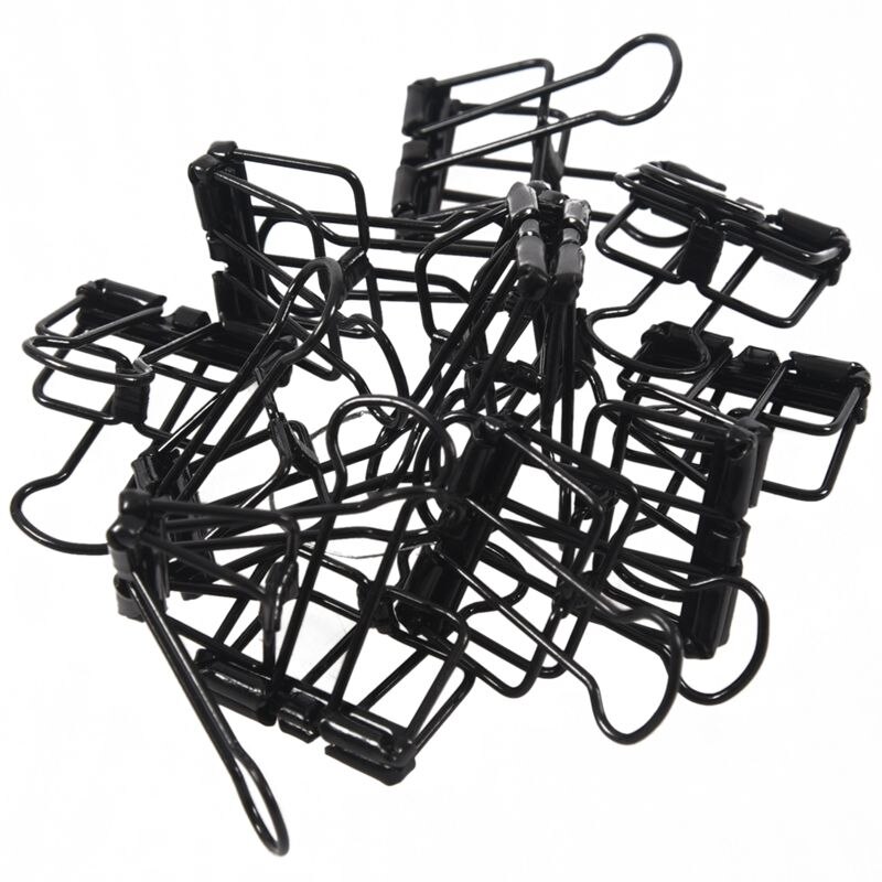 Wire Binder Clips 12 PCS Reusable Paper Clips Small Skeleton Clips with Good Elasticity Strong Grip for Your Documents