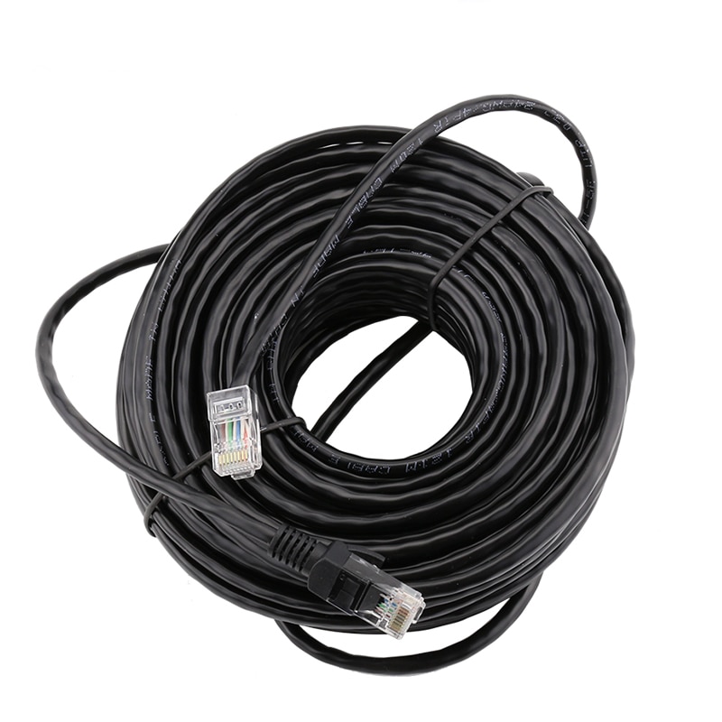 10m 20m 30m 50m cat 5 ethernet nettverkskabel  rj45 patch utendørs vanntette lan kabeltråder for sikkerhet cctv poe ip kamera system