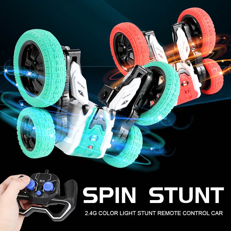 1:28 2.4G RC Stunt Car 360 Degree Rolling Double-sided Stunt Car Four-channel Drift Remote Control Vehicle Toy For Children