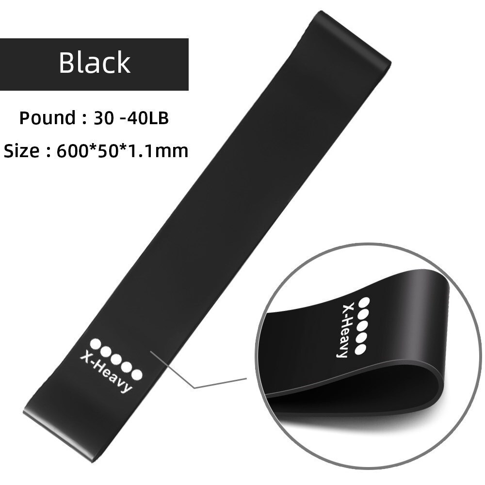 Gym Accessories Resistance Bands Yoga Bodybuilding Sport Equipment Fitness Portable Body Building Sports Entertainment: Black