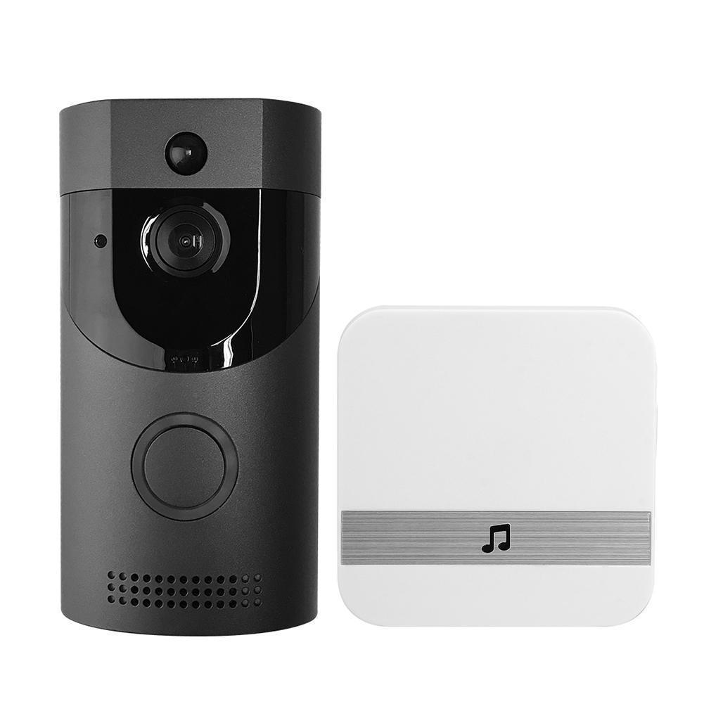 B30 Wireless WiFi Intercom Video Doorbell+ B10 Doorbell Receiver Set: black / US Plug