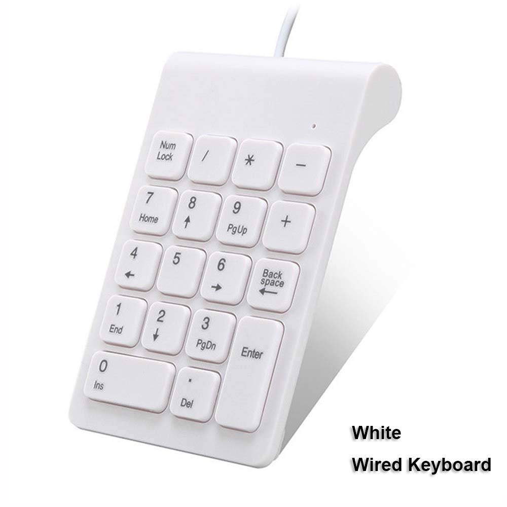 Portable Ultra-Thin Wireless 18 Keys Numeric Keypad Number Pad Digital Keyboard For Laptop PC Notebook Desktop: BROWN