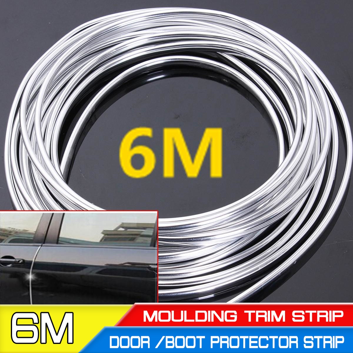 Keenso Moldura De Borde De Puerta De Coche Negra De 6m 19,7 Pies