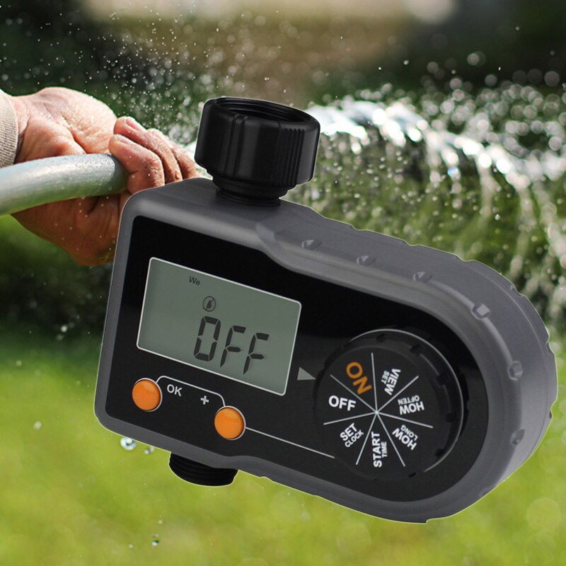 Digital Water Timer Solenoid Valve Home Garden Automatic Water Timer Garden Irrigation Controller System with LCD Display