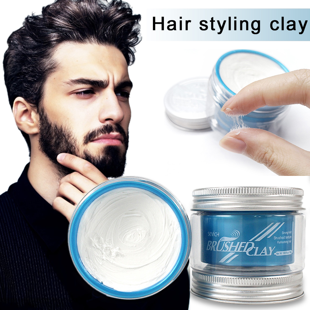 Argile coiffante forte tenue cheveux transparents cire de coiffure naturelle pour hommes ingrédients naturels purs facile à utiliser