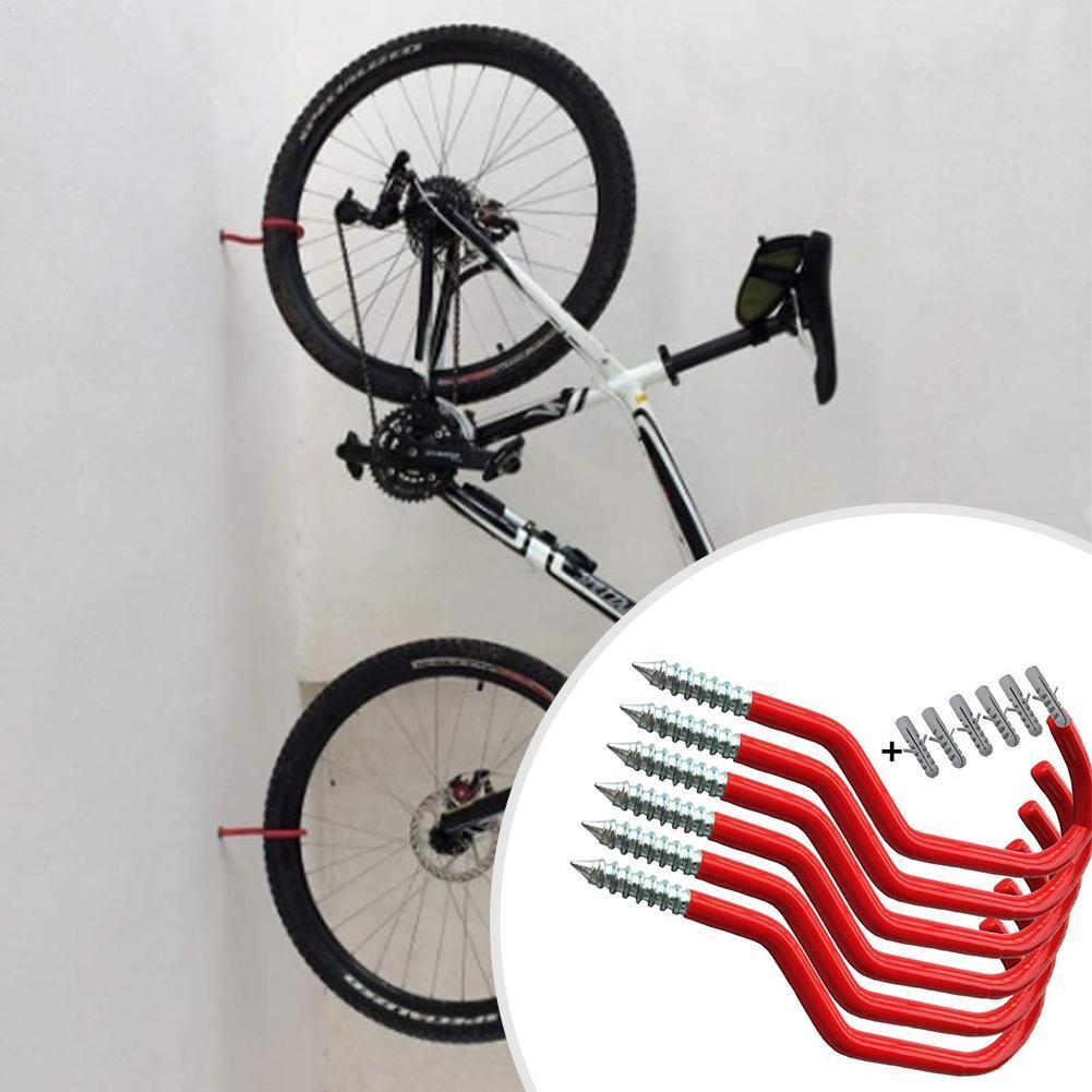 2 colores bicicleta Pared Soporte bicicleta garaje accesorios de pared 15CM * 6,6 CM de almacenamiento gancho de la bicicleta 6 unids/set montaje ciclismo colgar