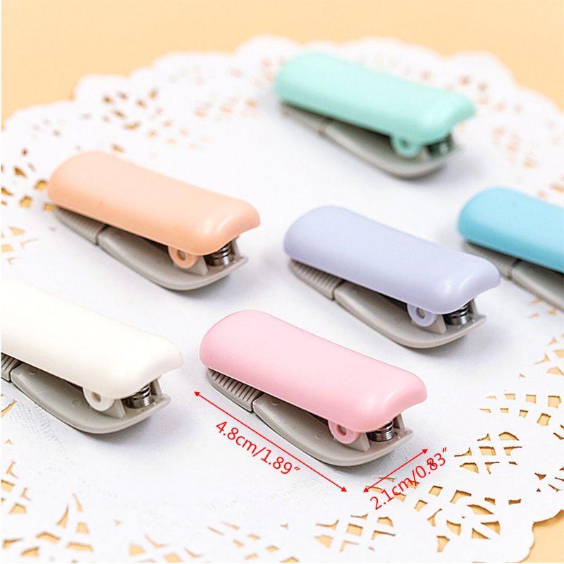 Mini selvklebende washi papir tape dispenser kutter kawaii bærbar skoletilbehør