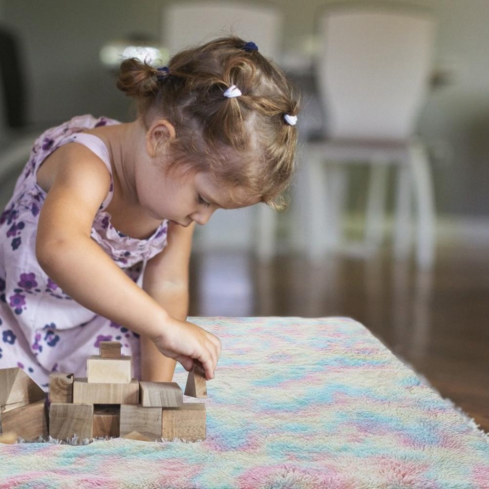 Tie Verven Regenboog Kleuren Tapijt Pluche Zachte Tapijten Voor Slaapkamer Woonkamer Anti-Slip Floor Mat Kinderkamer Tapijt tapijten Home Decor