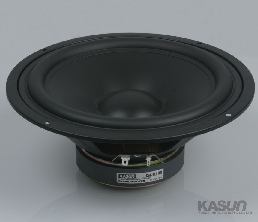 1PCS KASUN QA-8100 8inch Woofer Speaker Driver Unit Paper Cone 8ohm/140W Dia 218mm Fs 45Hz