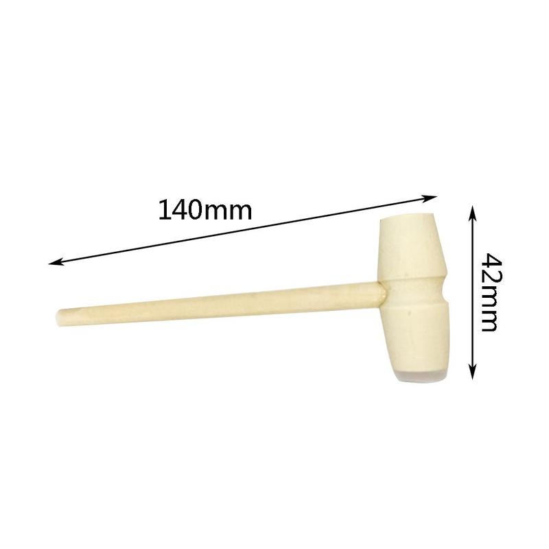 Trähammare trä mini trähammare multiverktyg liten hammare liten lätt vikt hammare jul knock ägg leksak 1pc
