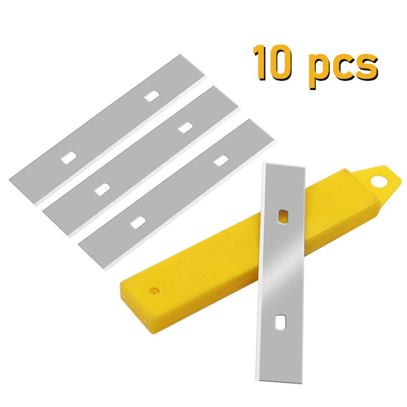 100 x 18mm skrabeblade udskiftning til væg glas gulv tapet skraber stål skarpere slidstærkt rengøringsværktøj: Default Title