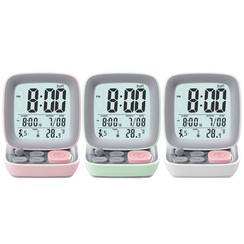 Reloj de escritorio con temporizador para niños y estudiantes, pantalla Digital grande, E5BE