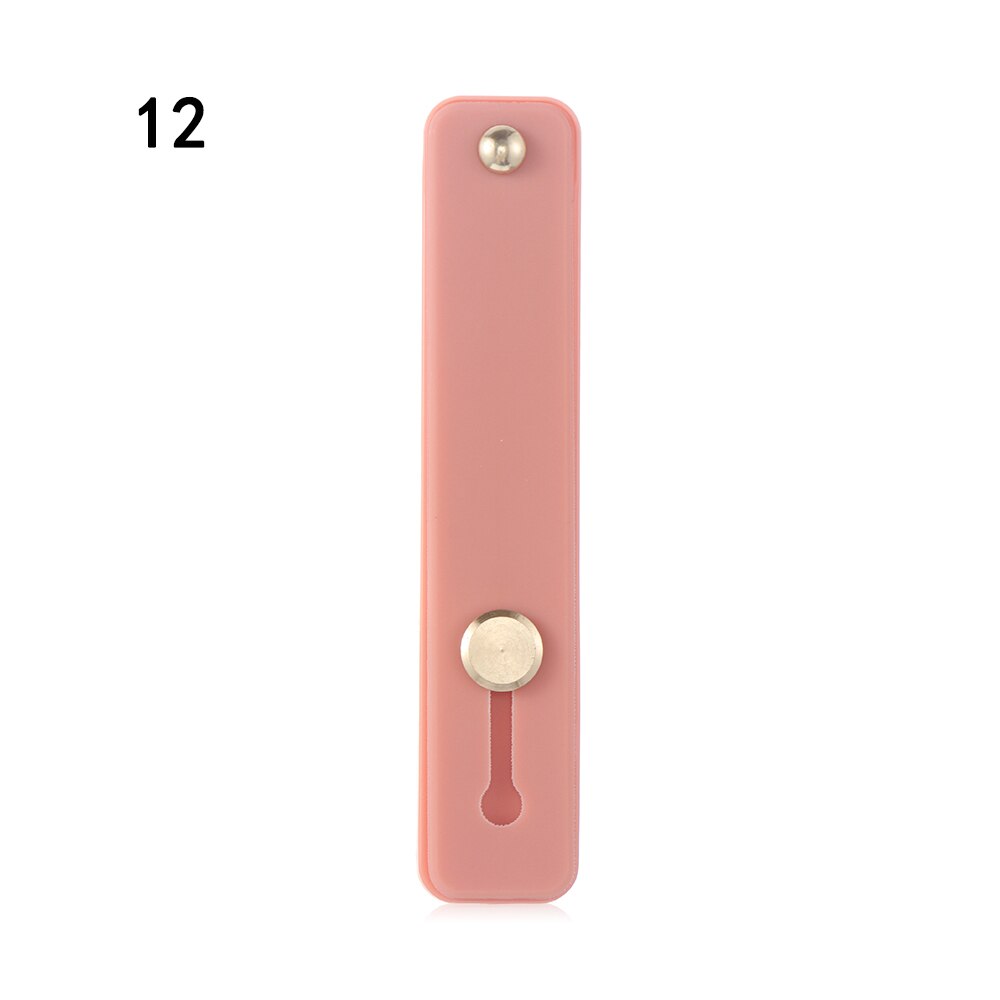 Candy Color Finger Ring Holder Silicon Phone Hand Band Holder For iPhone Wristband Strap Push Pull Grip Stand Bracket: 12