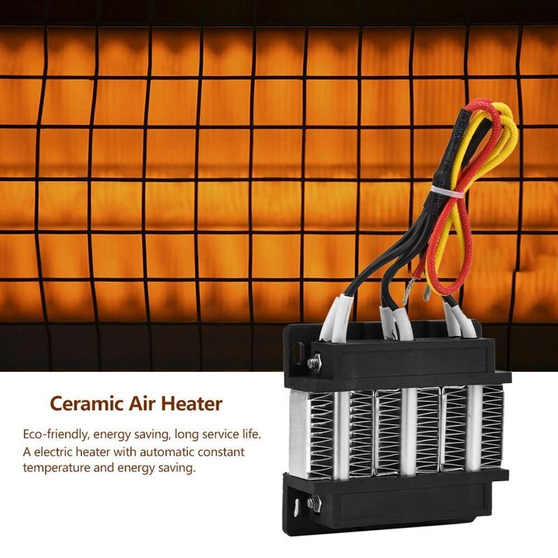 Calentador de aire PTC, elementos de calefacción de cerámica, 24V, 200W, calefactores eléctricos de temperatura constante PTC aislados para incubadora