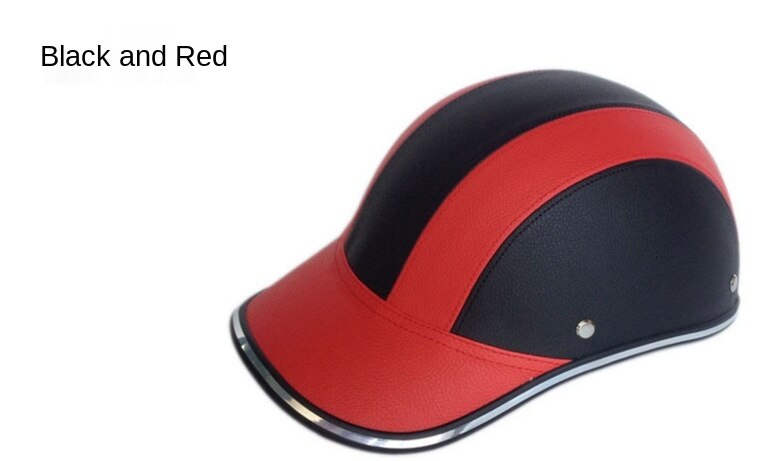 Adjustable Bike Cycling Helmet Baseball Cap Anti UV Safety Bicycle Helmet Men Women Road Bike Helmet for Outdoor MTB Skating: Black red