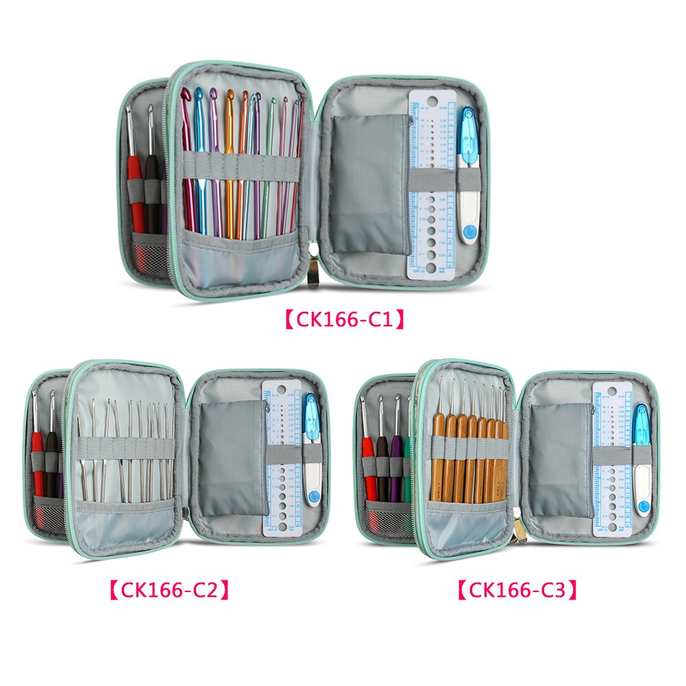 Supplies Needles Hook DIY Knitting Kit Crochet Hook Set Soft Handle Knit Weaving Sweaters Accessories with Storage Case
