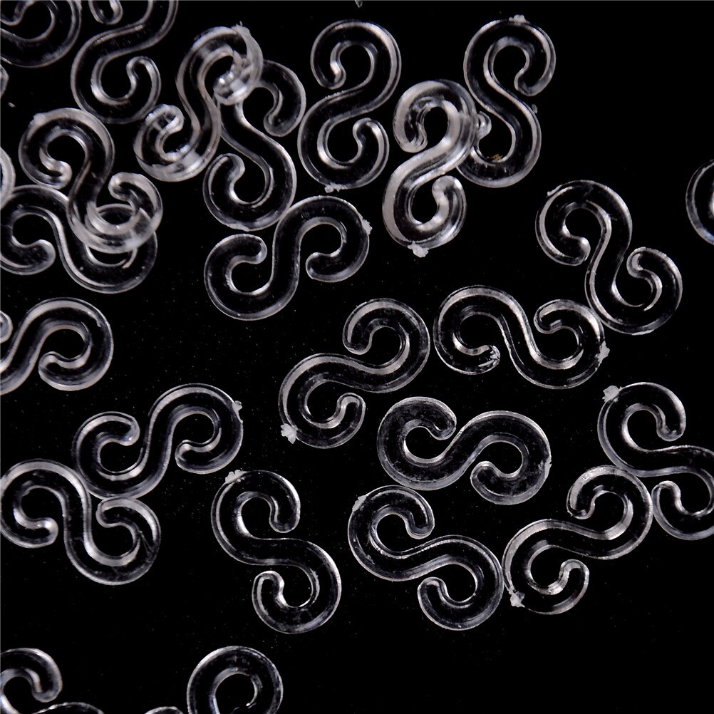 200PCS(10bags) Transparent Loom Rubber Bands Kits S Clips For DIY Loom Bands Bracelet Charms Accessaries