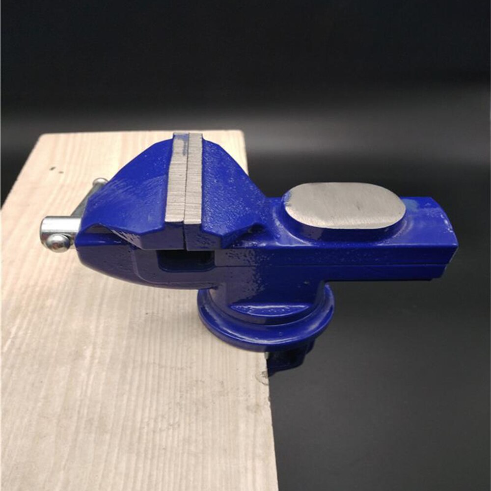 Small Cast Iron Clamp On Table Vise Bench Vise 360 Degree Swivel Base Cast Iron Table Top Clamp Press Vice with Anvil