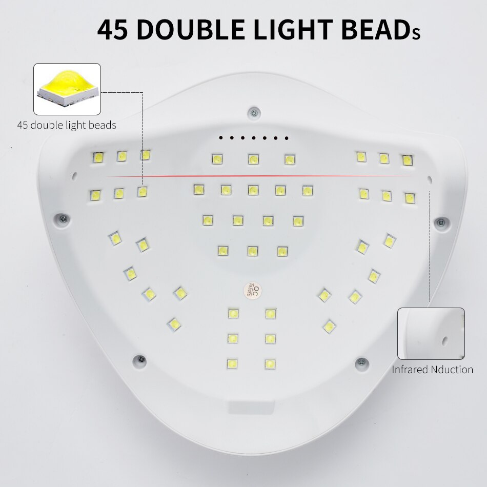Lámpara LED para manicura de uñas MORDDA de 80W, lámpara de hielo UV para manicura, herramientas de arte de uñas, secador de uñas de alta potencia para secado rápido, todo tipo de esmalte de Gel