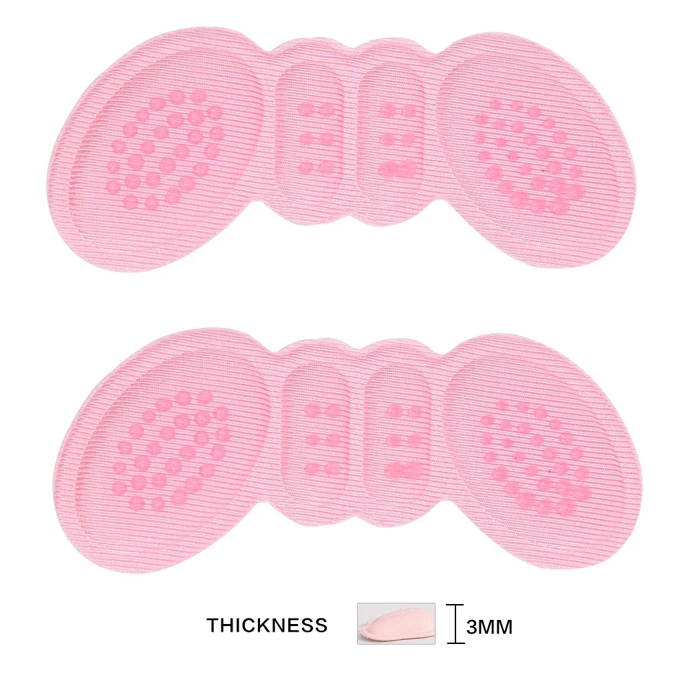 1/4 pares de almohadillas de inserciones de tacón alto, plantillas adhesivas antidesgaste de tamaño ajustable, pegatina protectora, alivio del dolor, cojín para zapatos para el cuidado de los pies: Azul