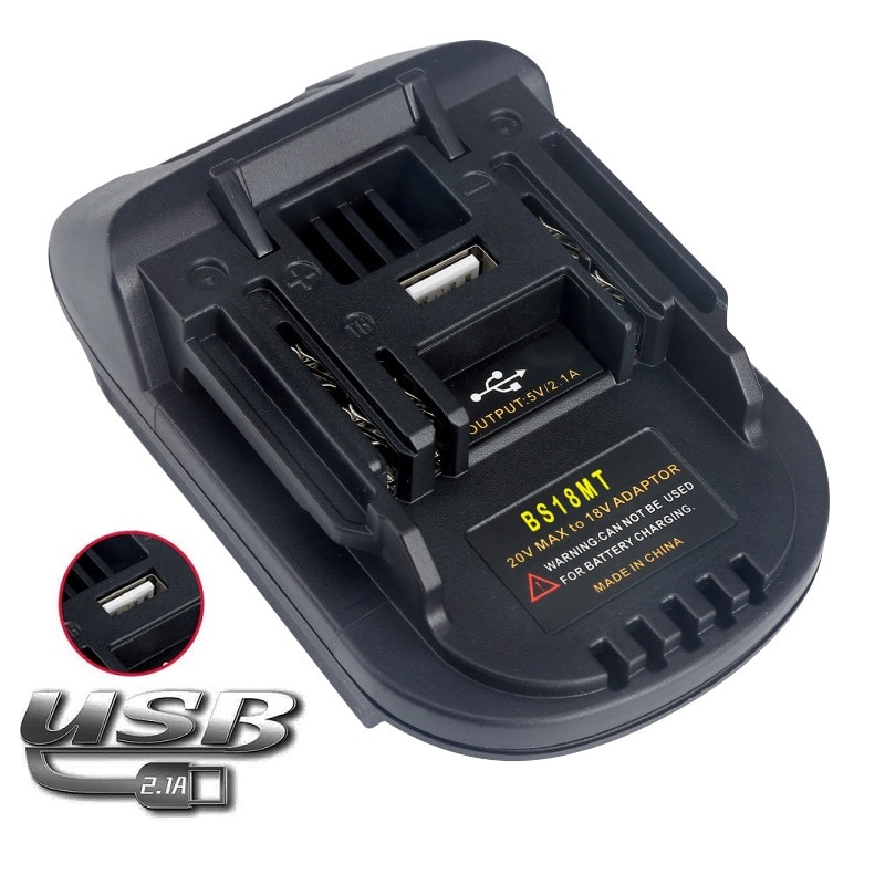 Bs18mt batteri adapter konverter usb til bosch 18v bat 619g/620 batterier konverter til makita  bl 1860 lithium værktøjer