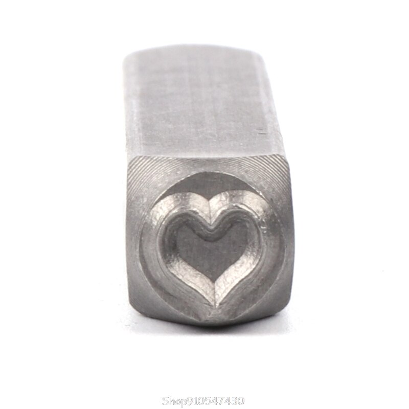 Heart Impress Steel Embossed Stamp Hand Punch Imprint Tool Jewelry Craft D24 20