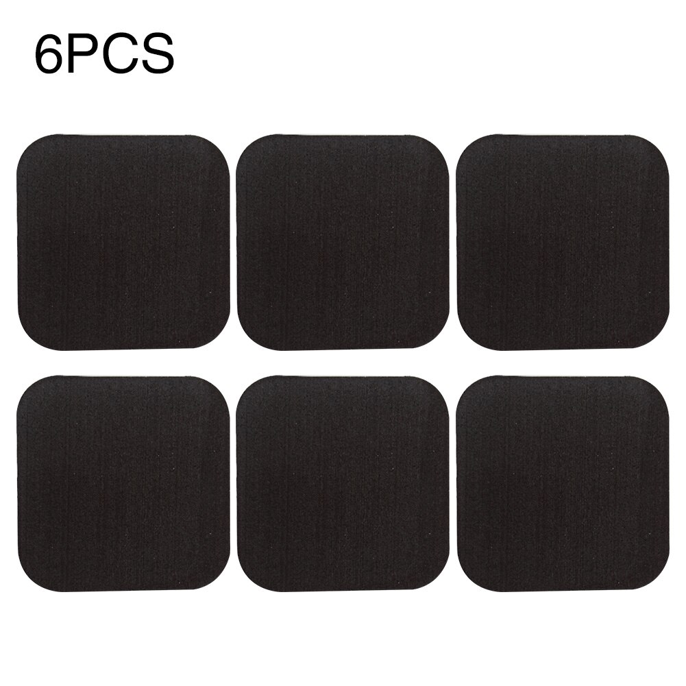 6pcs Thickened Shock Absorbing Antistatic Fitness Equipment Treadmill Mat Home Furniture Floor Pad Gym Workout Sound Insulation: Black