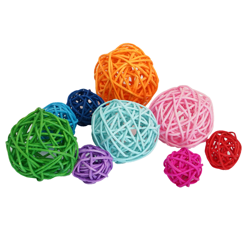Jouets pour oiseaux de compagnie, jouets à mâcher, boule en rotin pour perroquet, perruche, perruche, calopsitte, jouets à mâcher, Cages pour perroquets, 5 pièces