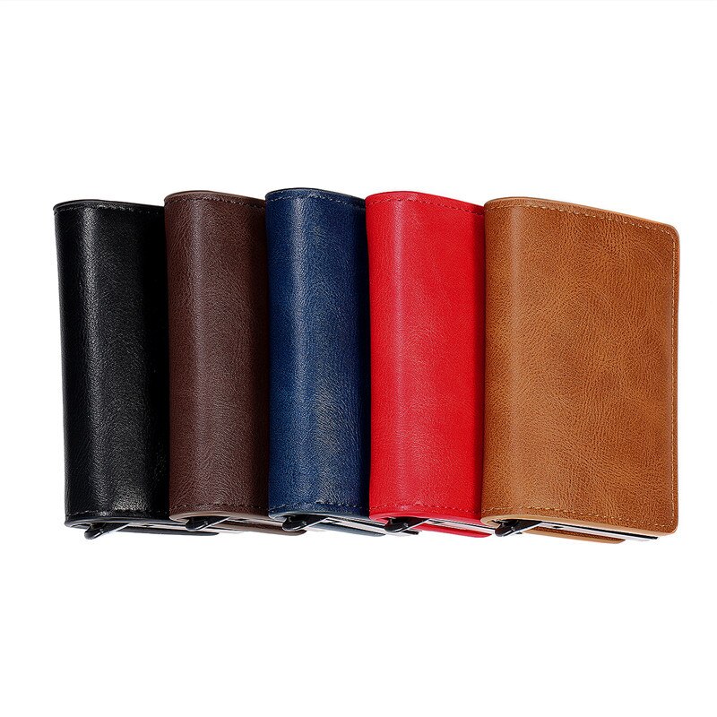 ZOVYVOL Credit Card Case for Men Women Business Card Holder for PU Leather Cards Purse Automatic Credit Cards Women Wallet