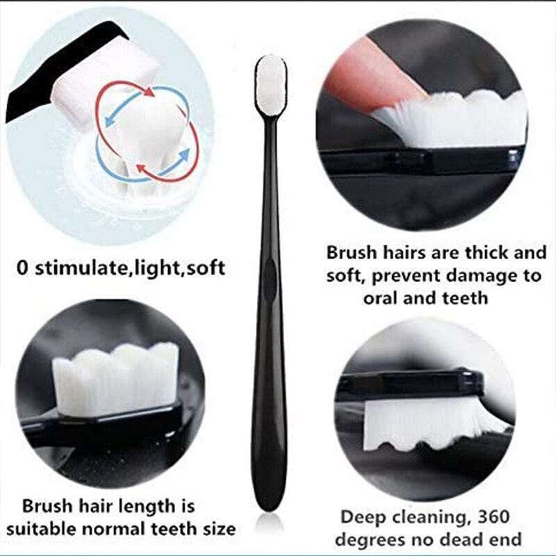 5/10/20/30/50/80 Pcs Ultra-Soft Toothbrush Micro Nano Toothbrushes Extra Soft Manual Toothbrush with 20000 Bristles for Adult