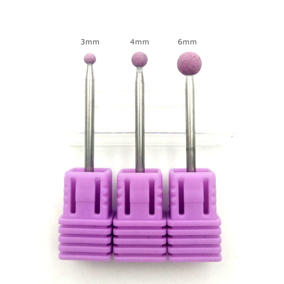 HYTOOS-broca de corindón rosa para uñas, cortadores de manicura con piedra rotativa de 3/32 pulgadas, accesorios de taladro, herramienta de Arte de uñas, 1 unidad
