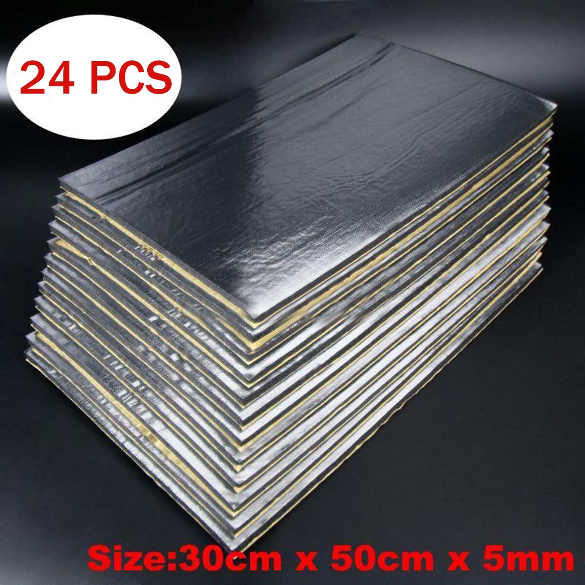12 kpl 30cm x 50cm 5mm auton äänieristys vaimennus paranneltu auto kuorma-auto melunvaimennus äänieristys puuvilla lämpö umpisoluvaahto: 24 kpl