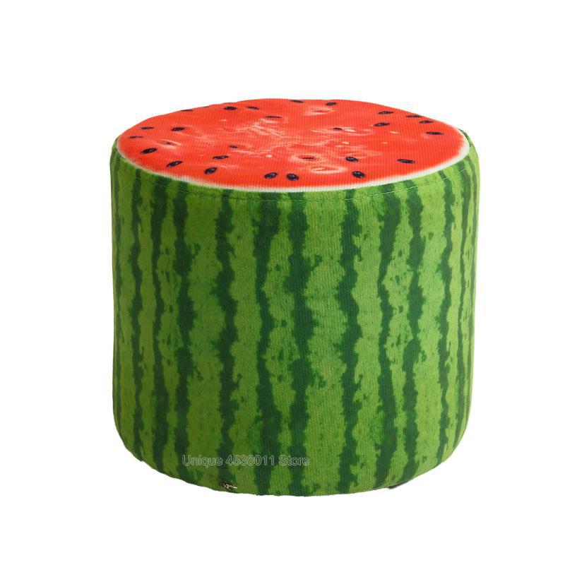 Woonkamer creatieve kruk verwijderbare en wasbare cartoon fruit kinderen schoenen kruk leren bankje kleine bench: Color 1