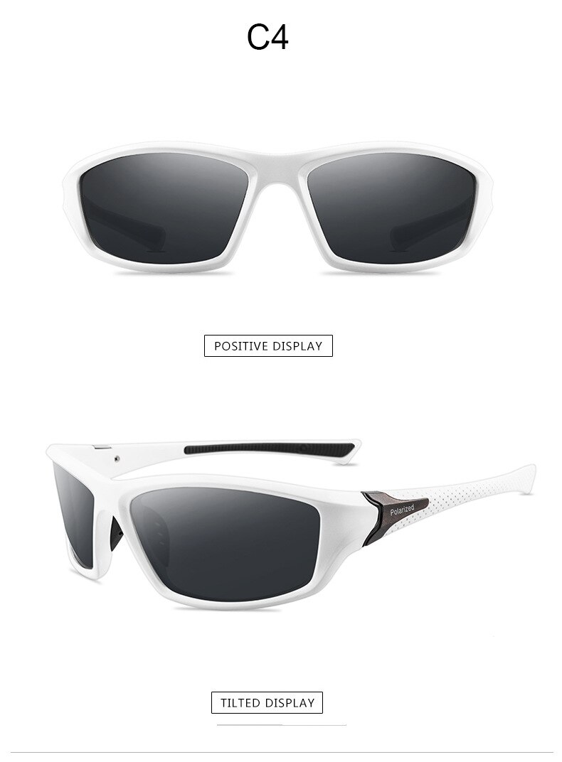 Luksus polariserede solbriller mænds køregenskaber mandlige solbriller vintage kørsel rejser fiskeri klassiske solbriller: C4